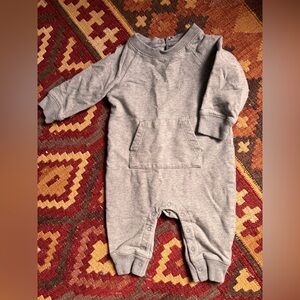 Primary Heather Gray Sweatshirt Romper